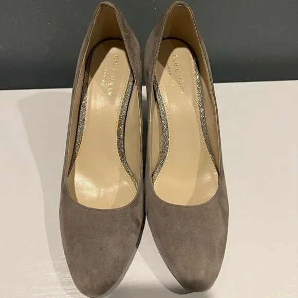 Cole Haan Alanna Suede Glitter heel pumps Grey size 6